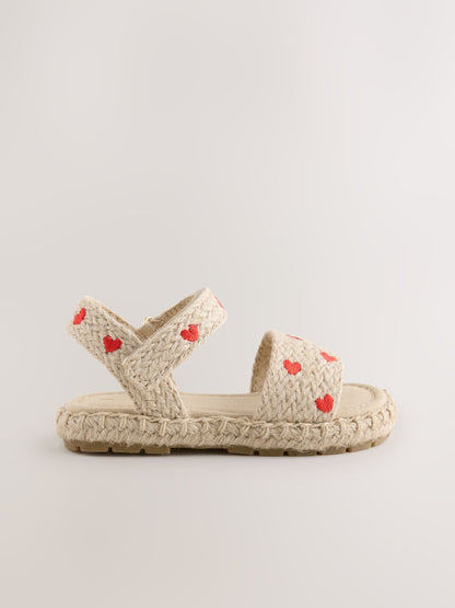 Neutral Heart Ankle Strap Sandals with Touch Fastening image 4