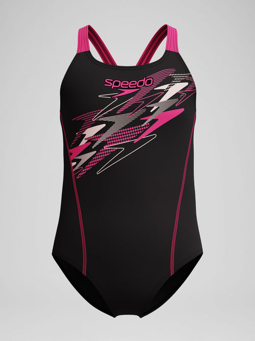 Dsiney Kidz - Speedo Black Medley Logo Medalist One Piece Swimsuit image 1
