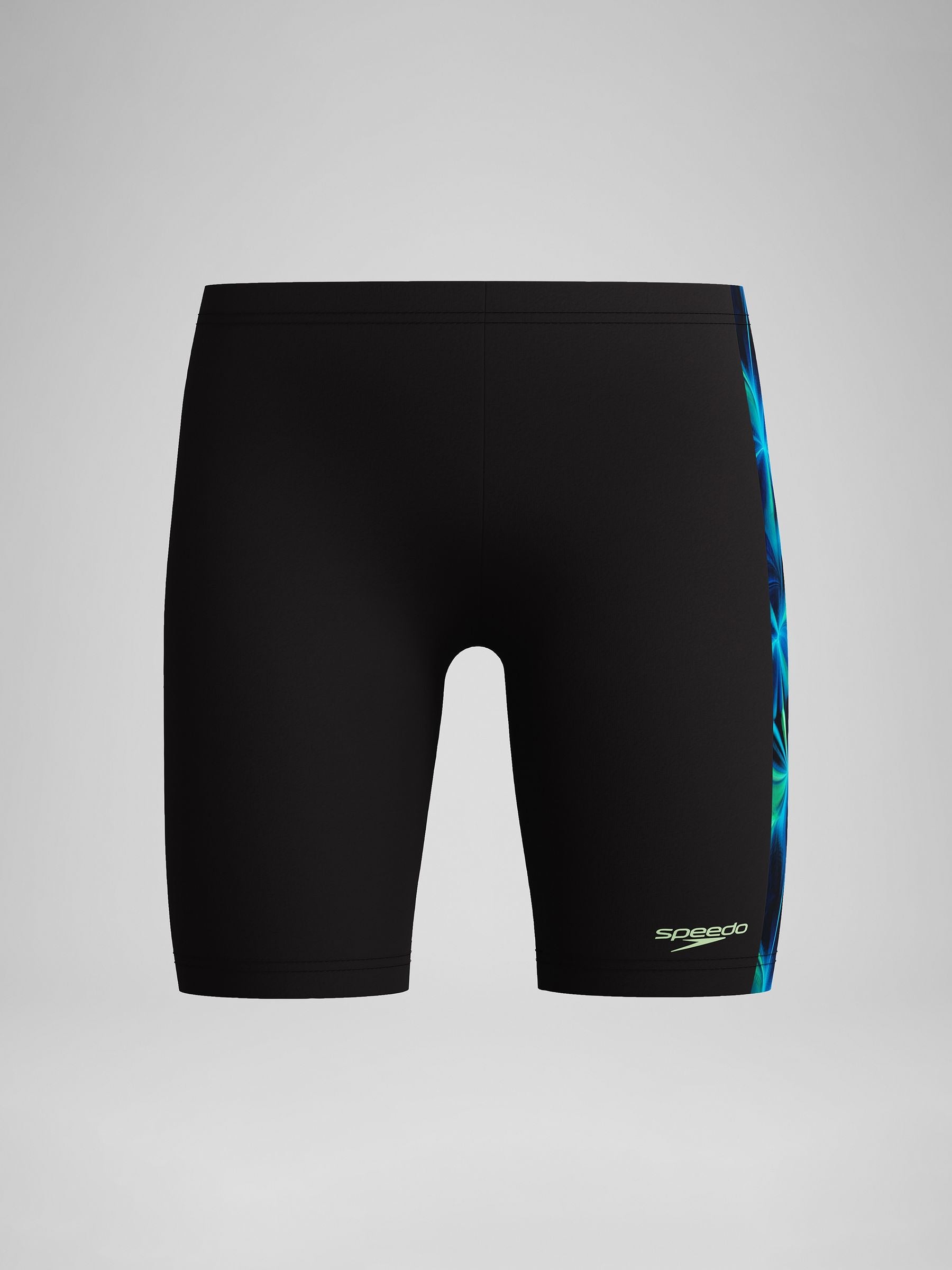 Speedo Black Print Panel Jammer Swim Shorts image 1