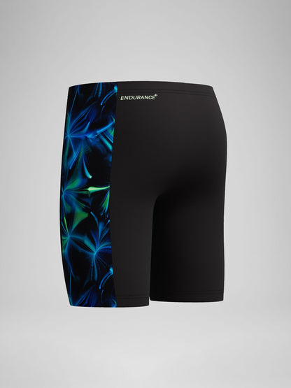 Speedo Black Print Panel Jammer Swim Shorts image 6