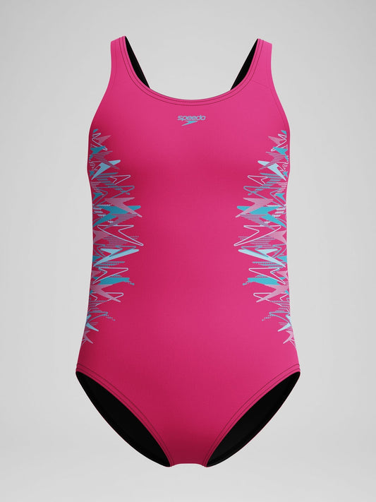 Dsiney Kidz - Speedo Pink Placement Muscleback One Piece Swimsuit image 1