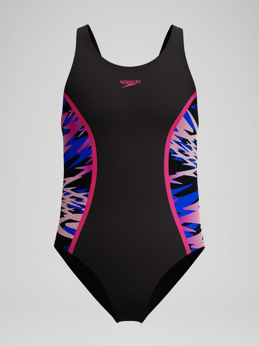 Dsiney Kidz - Speedo Black Hyperboom Splice Muscleback One Piece Swimsuit image 1