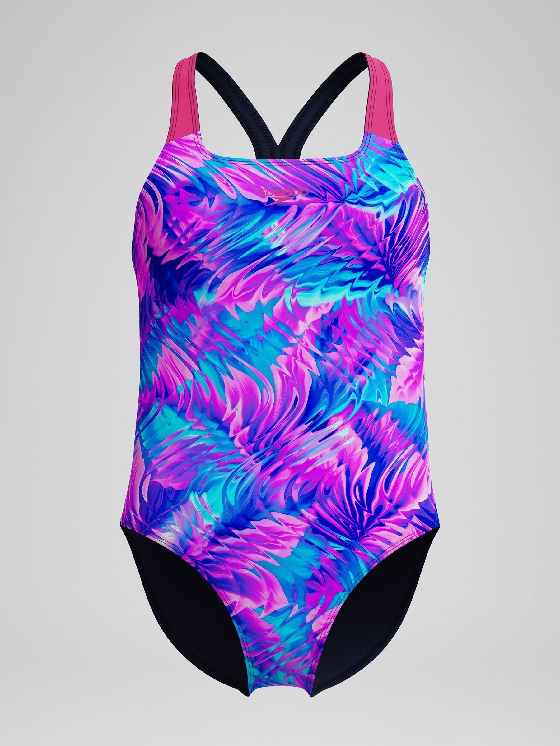Dsiney Kidz - Speedo Pink Print Powerback One Piece Swimsuit image 1