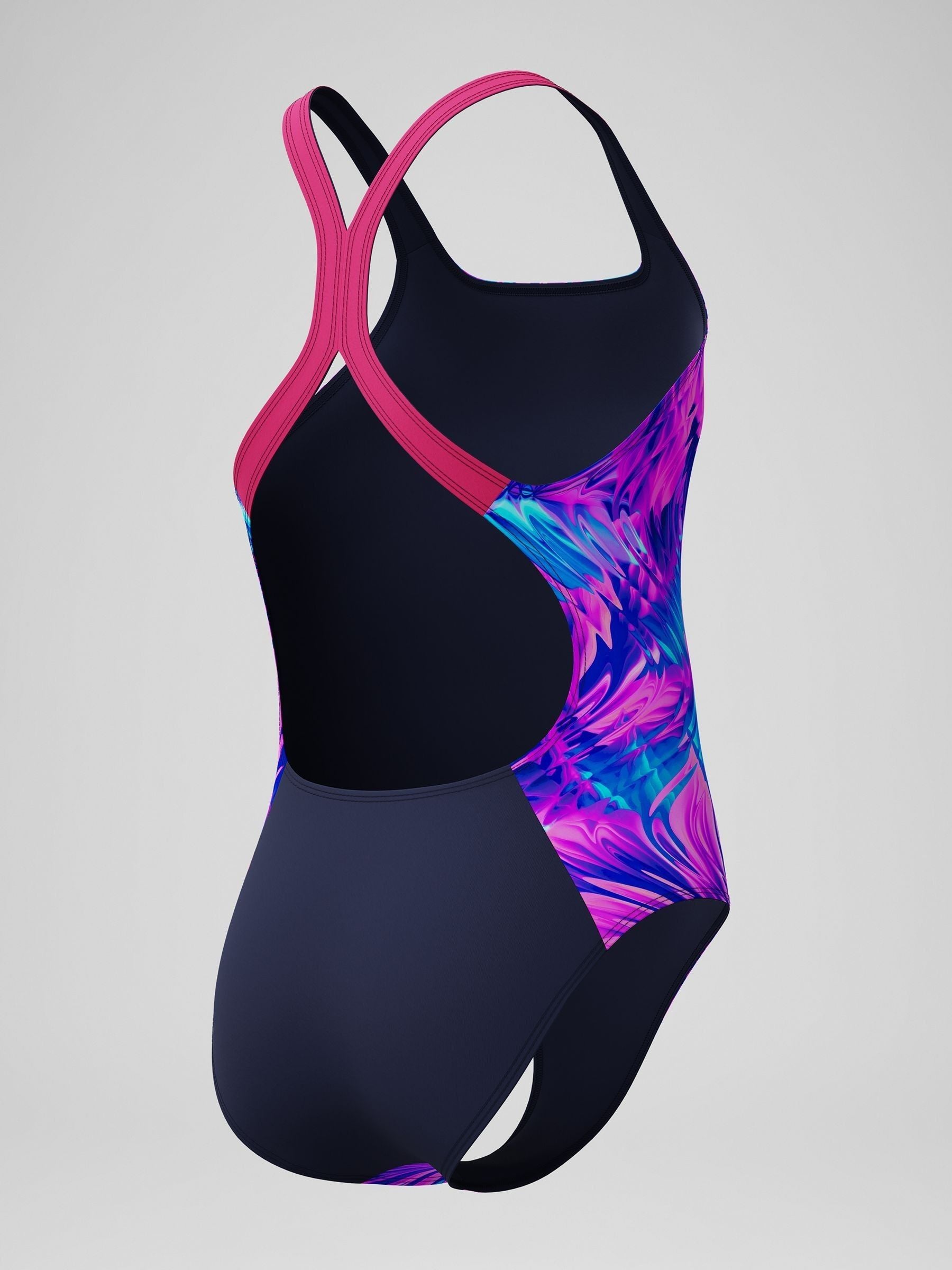Dsiney Kidz - Speedo Pink Print Powerback One Piece Swimsuit image 5