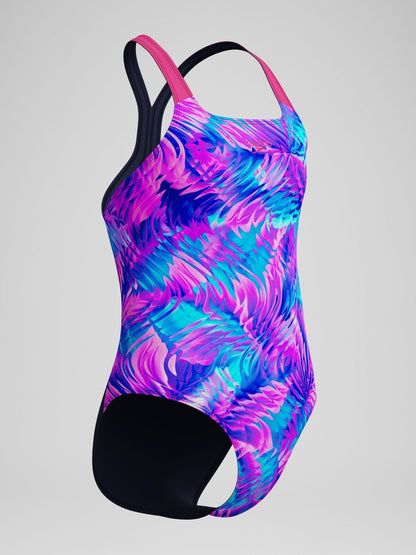 Dsiney Kidz - Speedo Pink Print Powerback One Piece Swimsuit image 6
