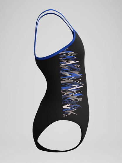 Dsiney Kidz - Speedo Black Placement Thinstrap Muscleback One Piece Swimsuit image 2
