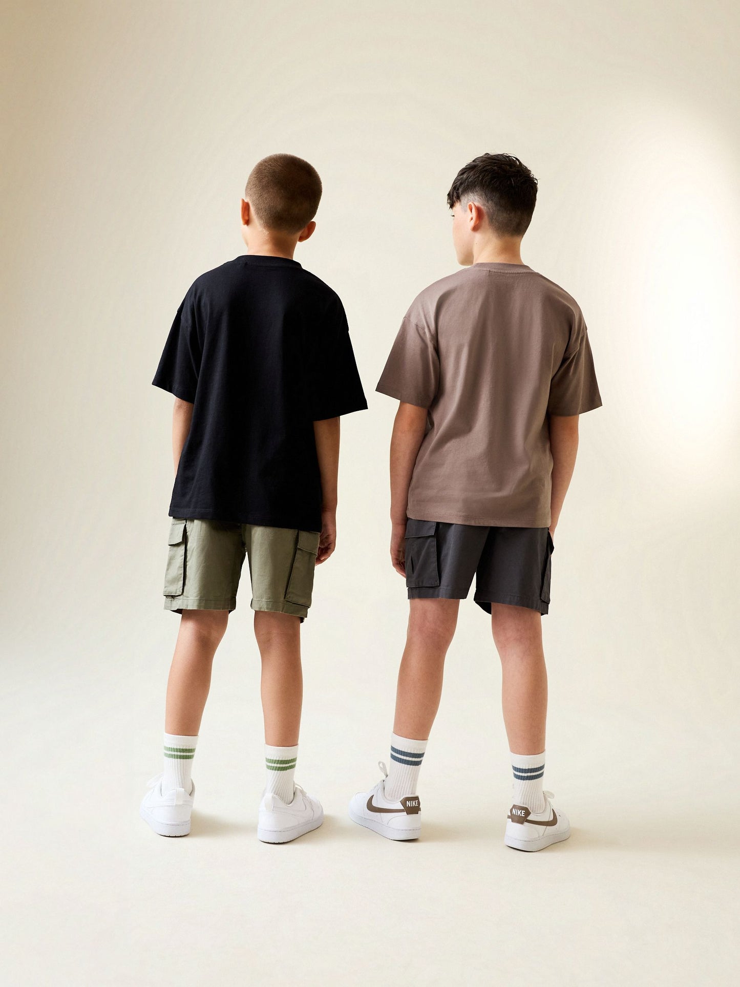 Dsiney Kidz - Charcoal Grey/Khaki Cargo Shorts 2 Pack (3-16yrs) image 3