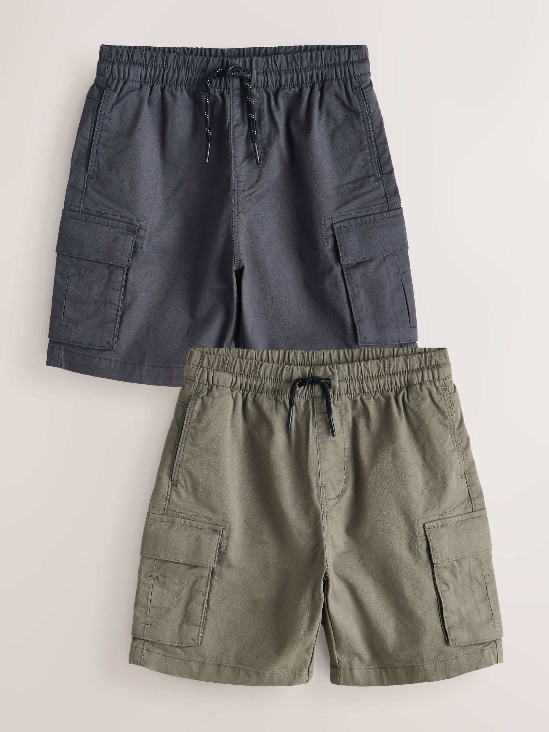 Dsiney Kidz - Charcoal Grey/Khaki Cargo Shorts 2 Pack (3-16yrs) image 4