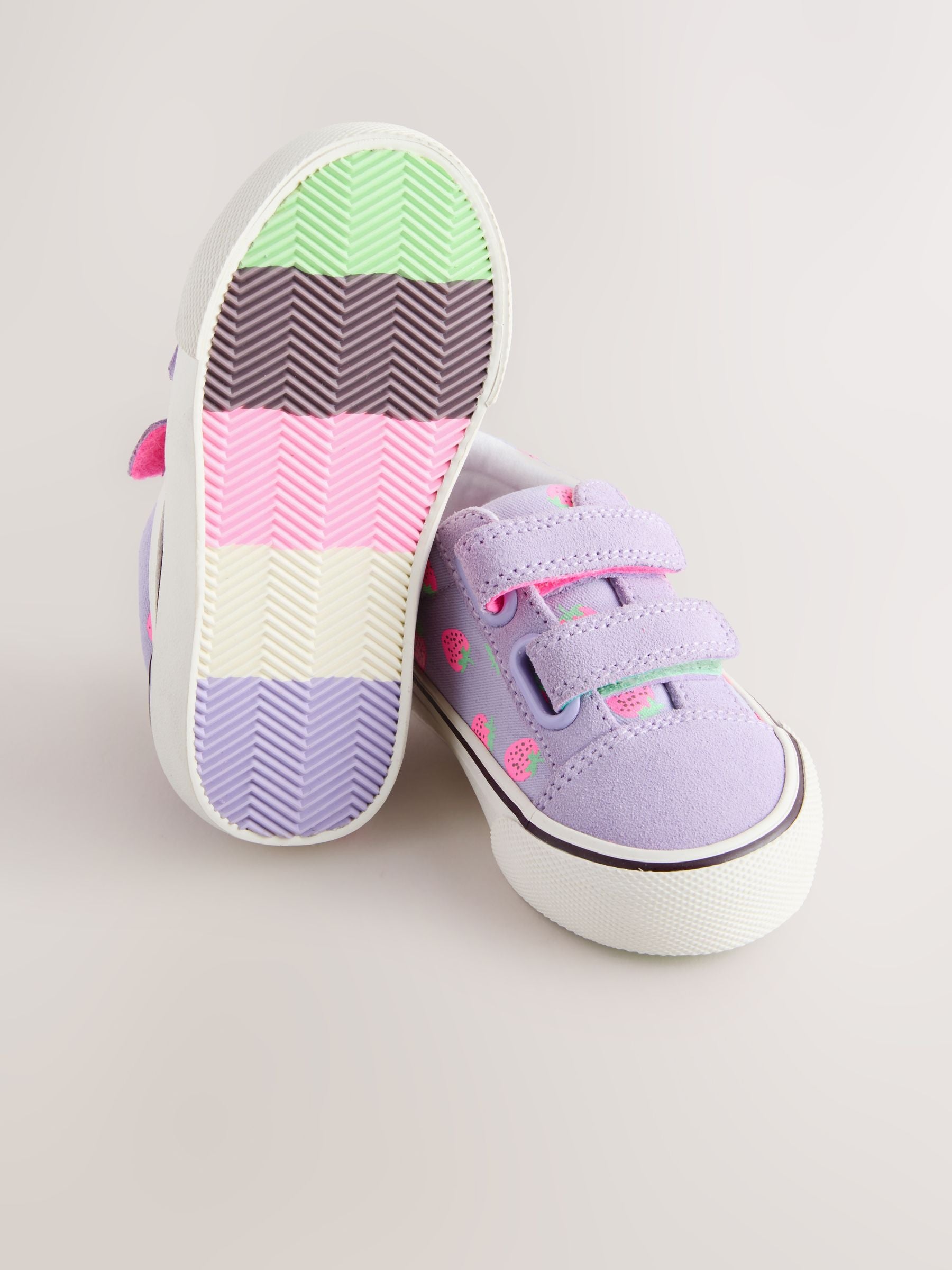 Purple Strawberry Wide Fit (G) Touch Fastening Trainers image 4