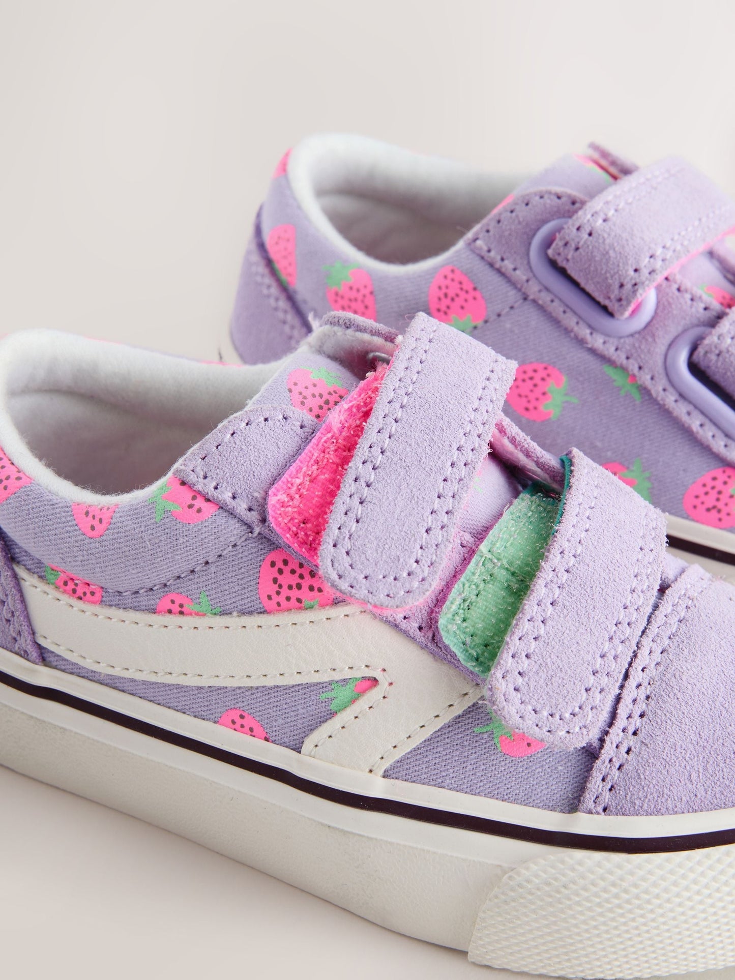 Purple Strawberry Wide Fit (G) Touch Fastening Trainers image 5