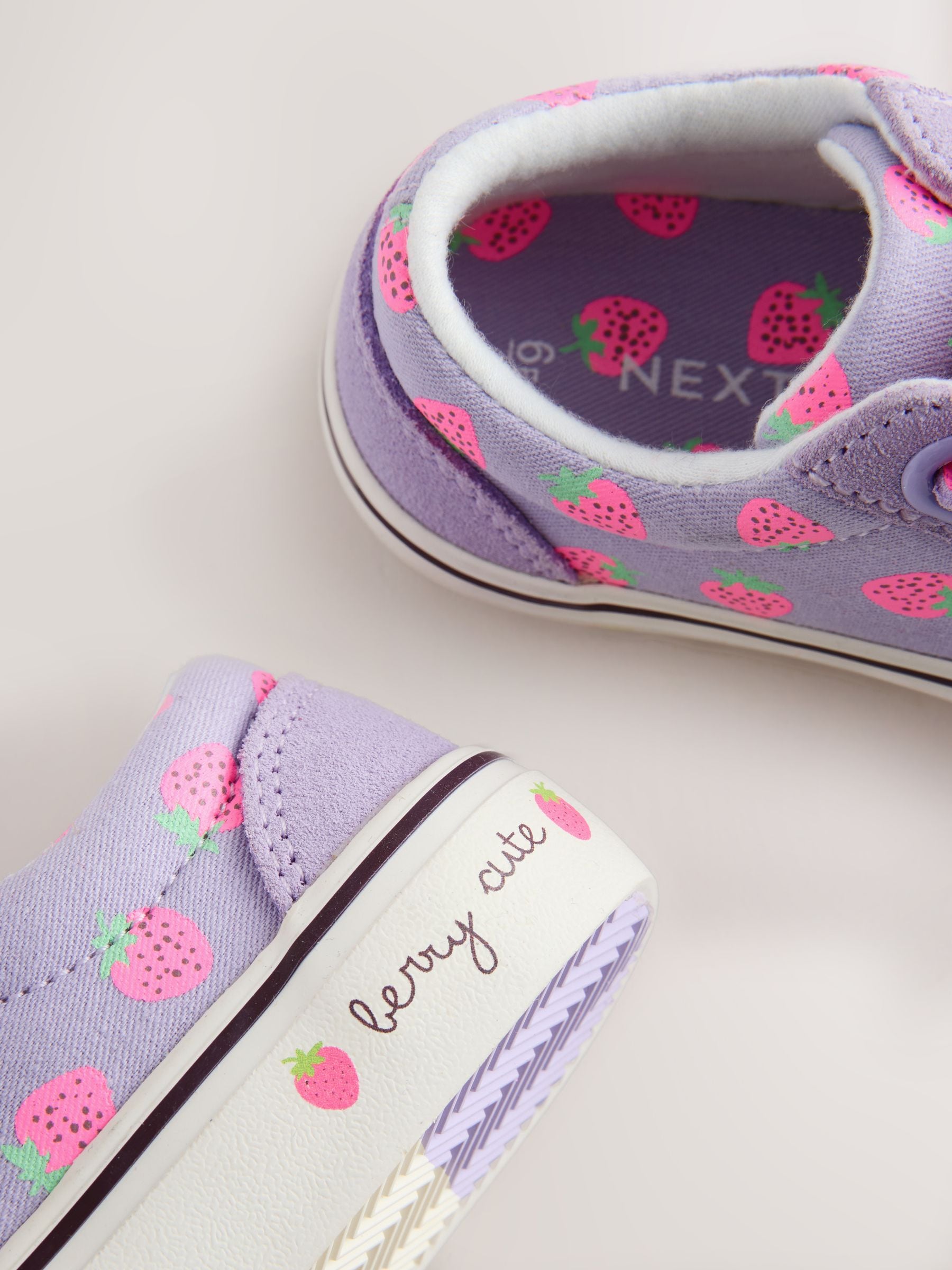 Purple Strawberry Wide Fit (G) Touch Fastening Trainers image 6