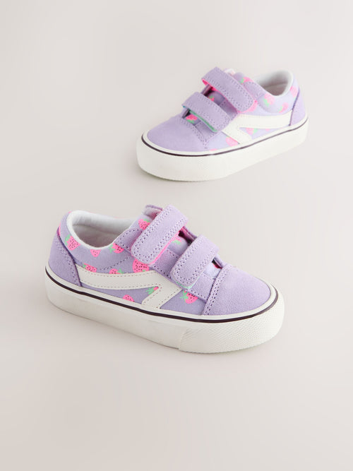 Purple Strawberry Wide Fit (G) Touch Fastening Trainers image 1