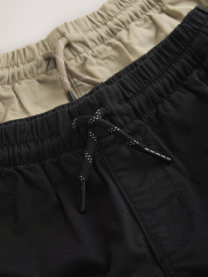 Dsiney Kidz - Black/Stone Cargo Shorts 2 Pack (3-16yrs) image 8