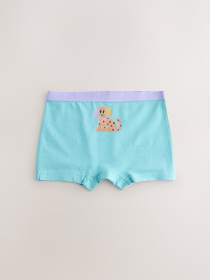 Blue/Pink Dog Short Briefs 5 Pack (2-16yrs) image 3