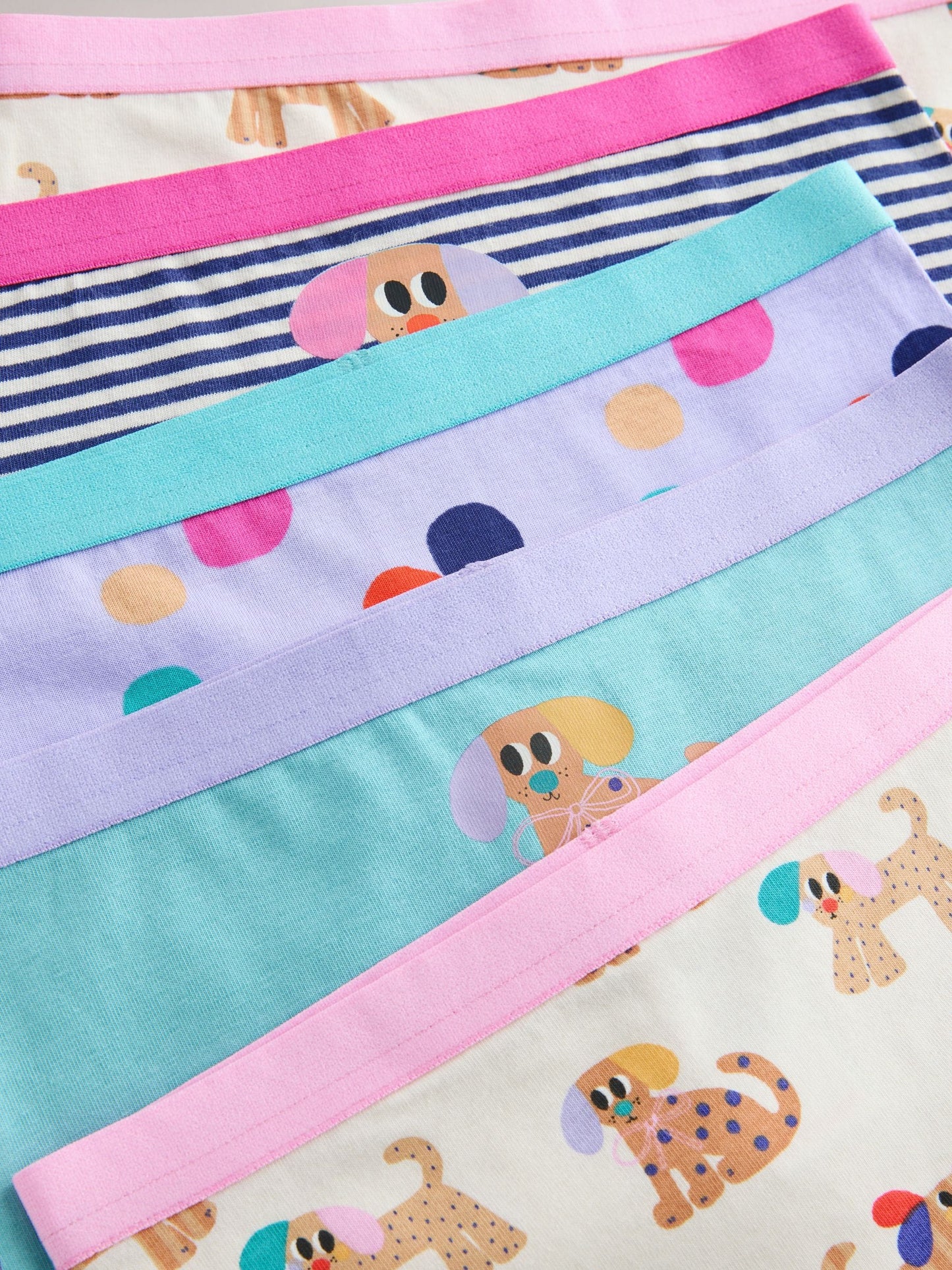 Blue/Pink Dog Short Briefs 5 Pack (2-16yrs) image 8
