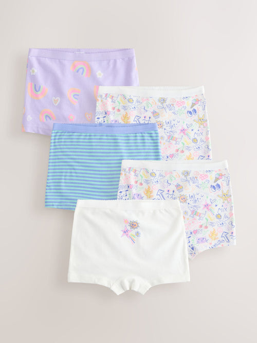 Blue/Navy Short Briefs 5 Pack (2-16yrs) image 1