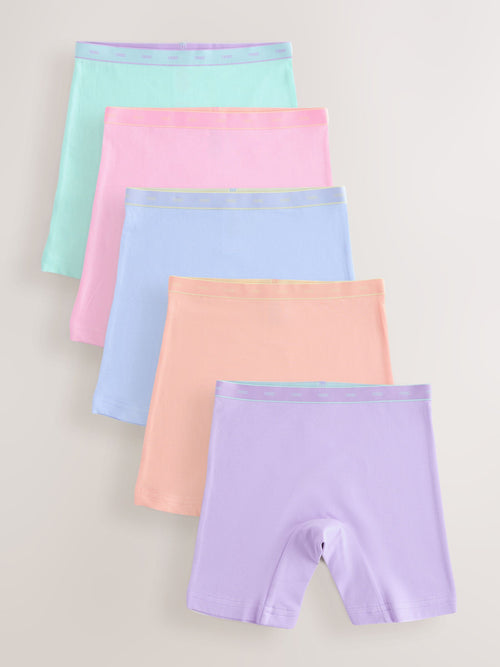 Orange/Pink Long Leg Briefs 5 Pack (2-16yrs) image 1