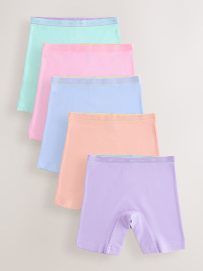 Orange/Pink Long Leg Briefs 5 Pack (2-16yrs) image 1