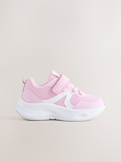 Pink Touch Fastening Elastic Lace Trainers image 3
