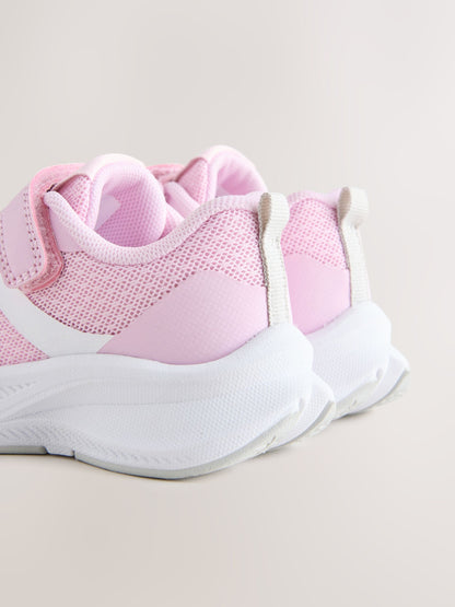 Pink Touch Fastening Elastic Lace Trainers image 4
