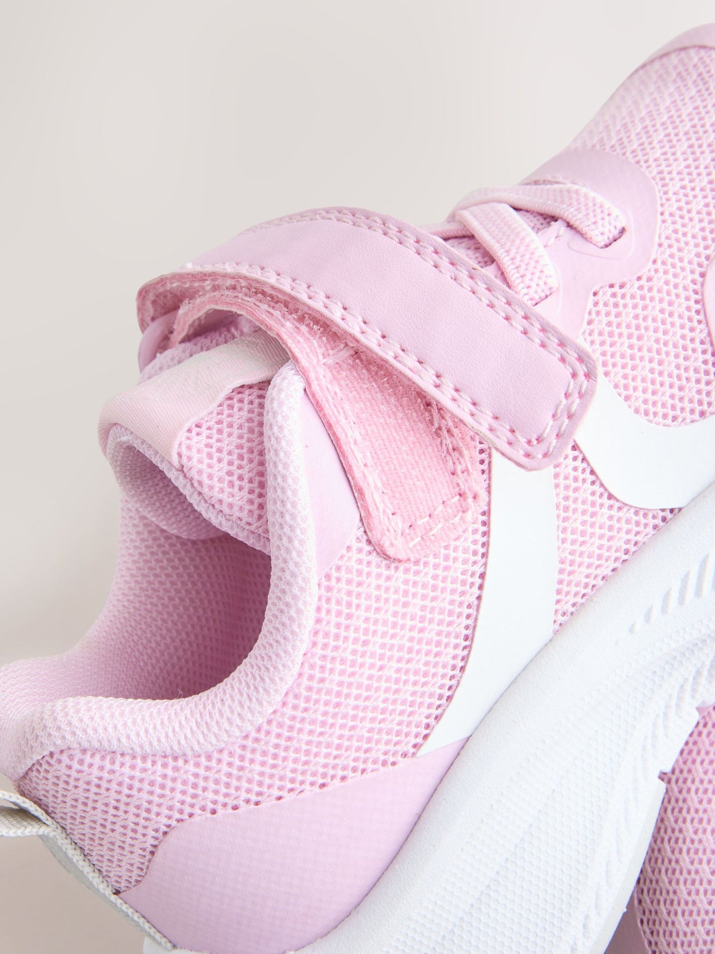 Pink Touch Fastening Elastic Lace Trainers image 5