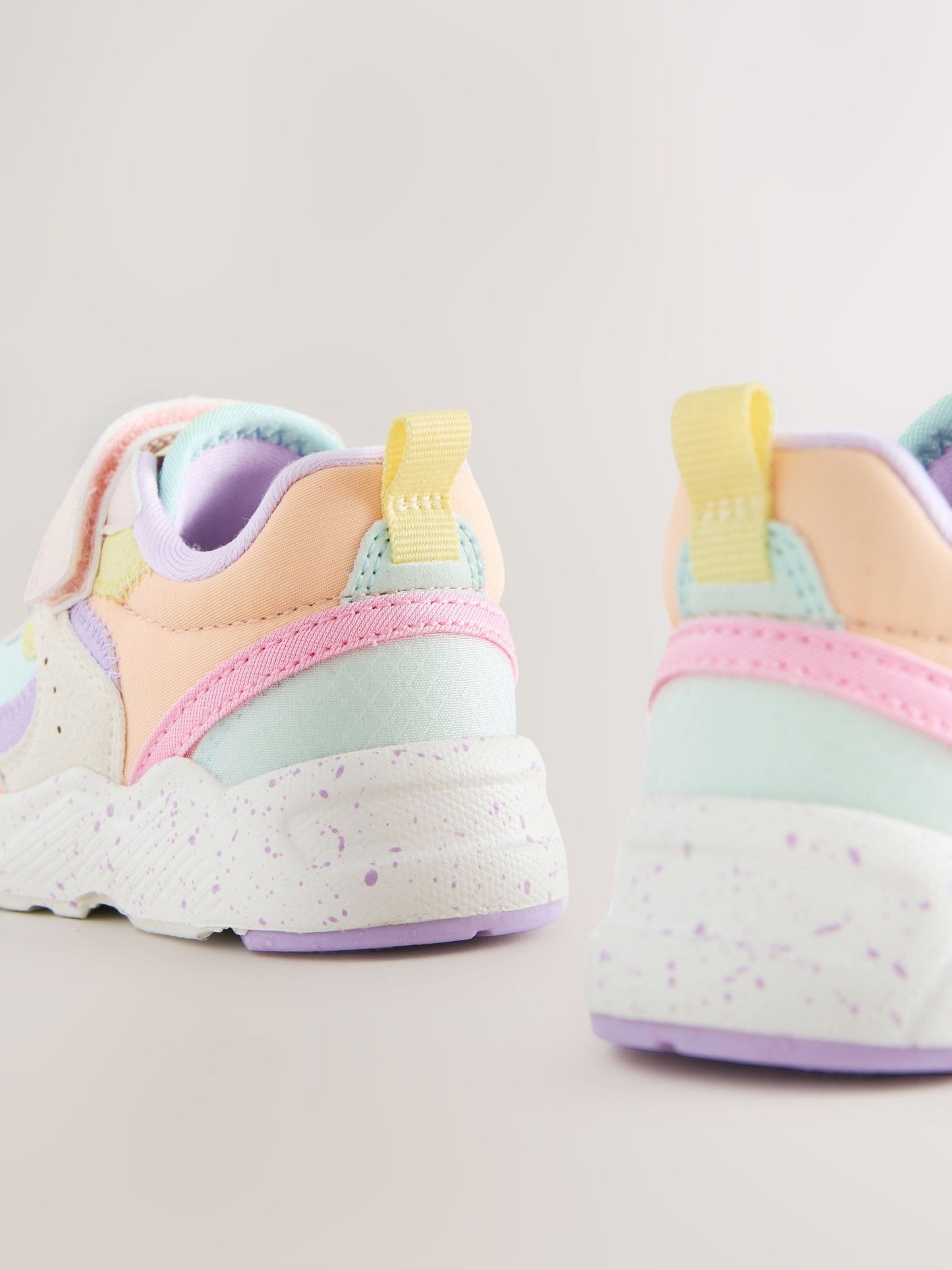 Multi Bright Wide Fit (G) Elastic Lace Touch Fasten Trainers image 5