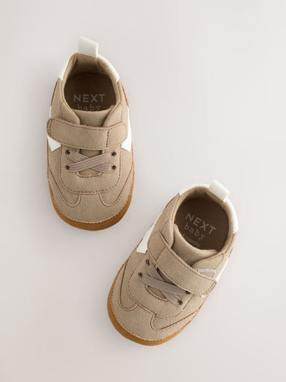 Neutral Brown Touch Fastening Baby Trainers (0-2mths) image 4