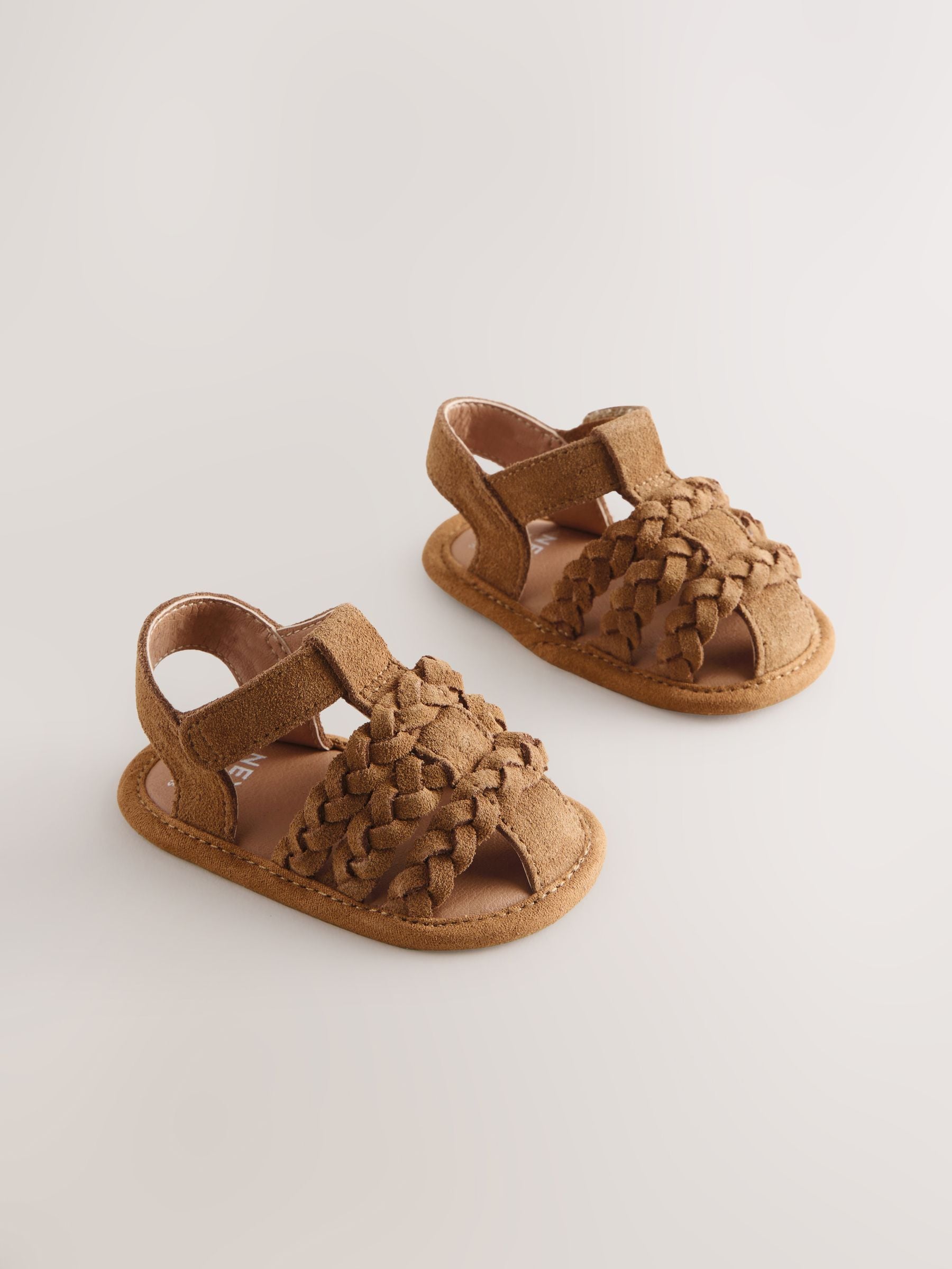 Tan Brown Baby Fisherman Sandals (0-2mths) image 1