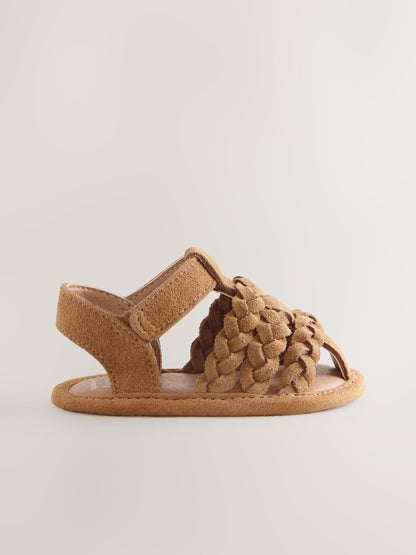 Tan Brown Baby Fisherman Sandals (0-2mths) image 2