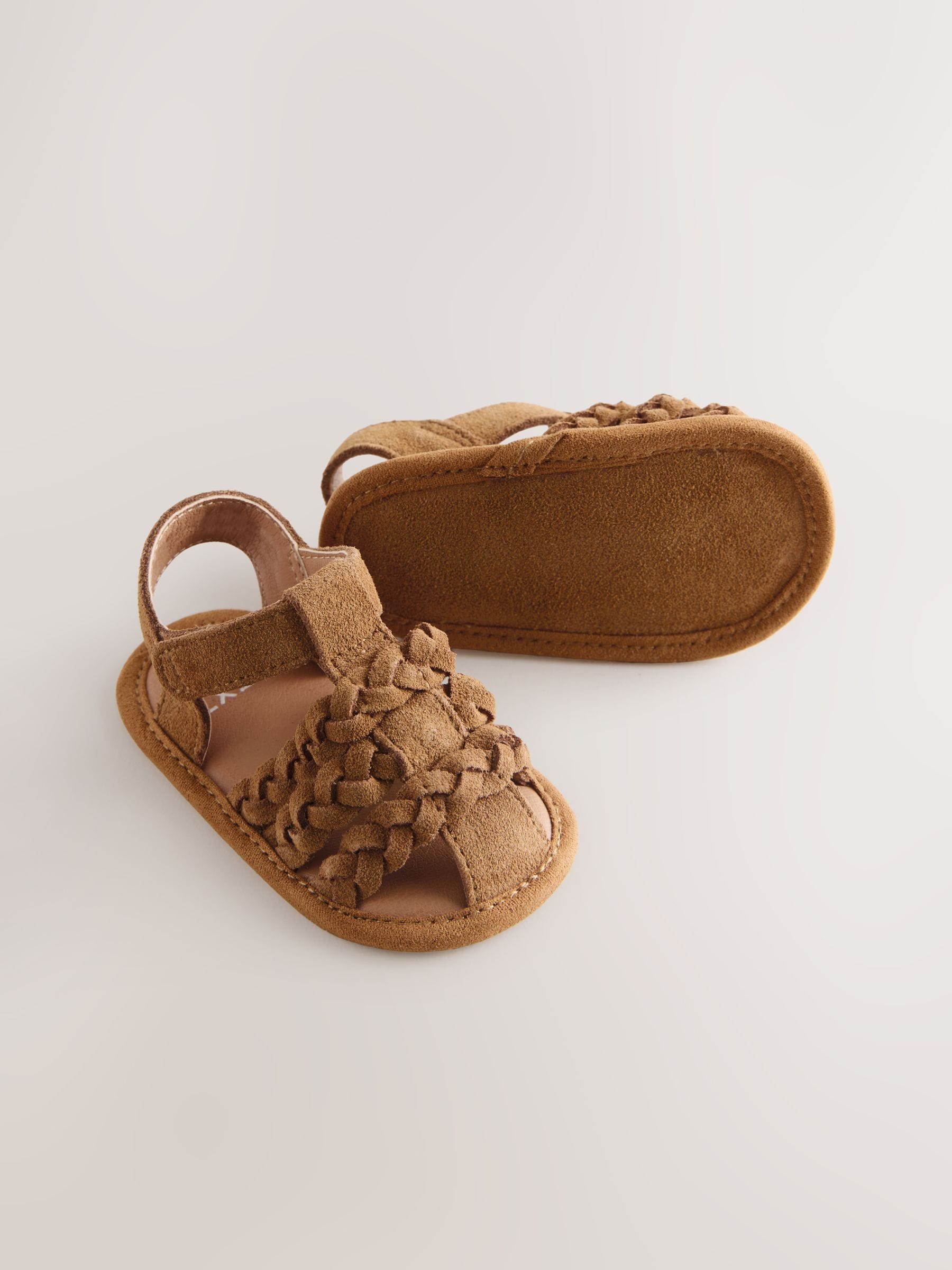 Tan Brown Baby Fisherman Sandals (0-2mths) image 4