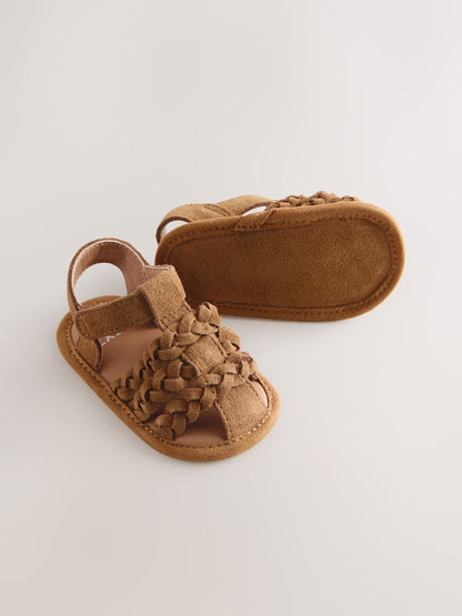 Tan Brown Baby Fisherman Sandals (0-2mths) image 4