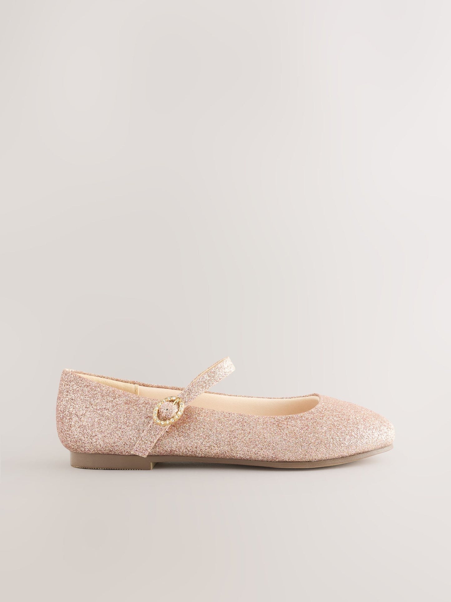 Rose Gold Glitter Standard Fit (F) Mary Jane Occasion Shoes image 2