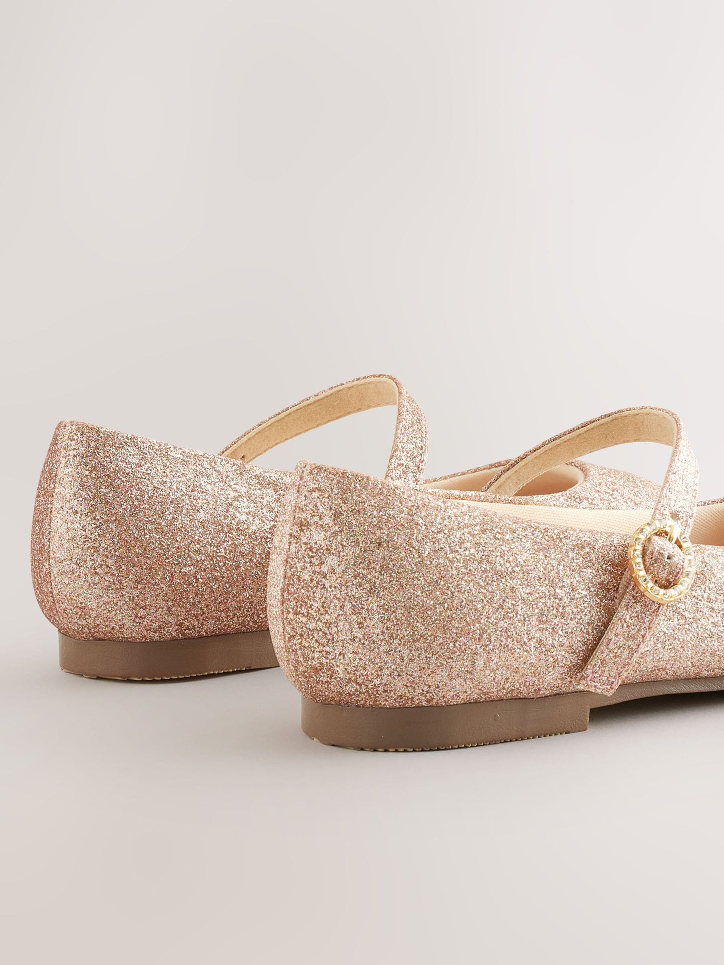 Rose Gold Glitter Standard Fit (F) Mary Jane Occasion Shoes image 4