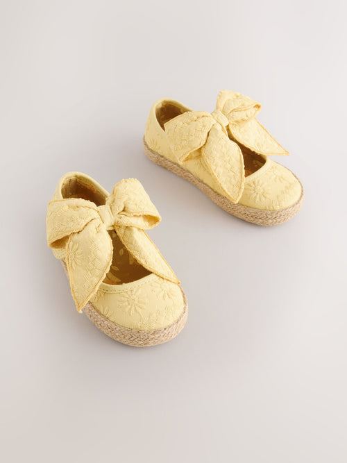 Yellow Bow Espadrille Shoes image 1
