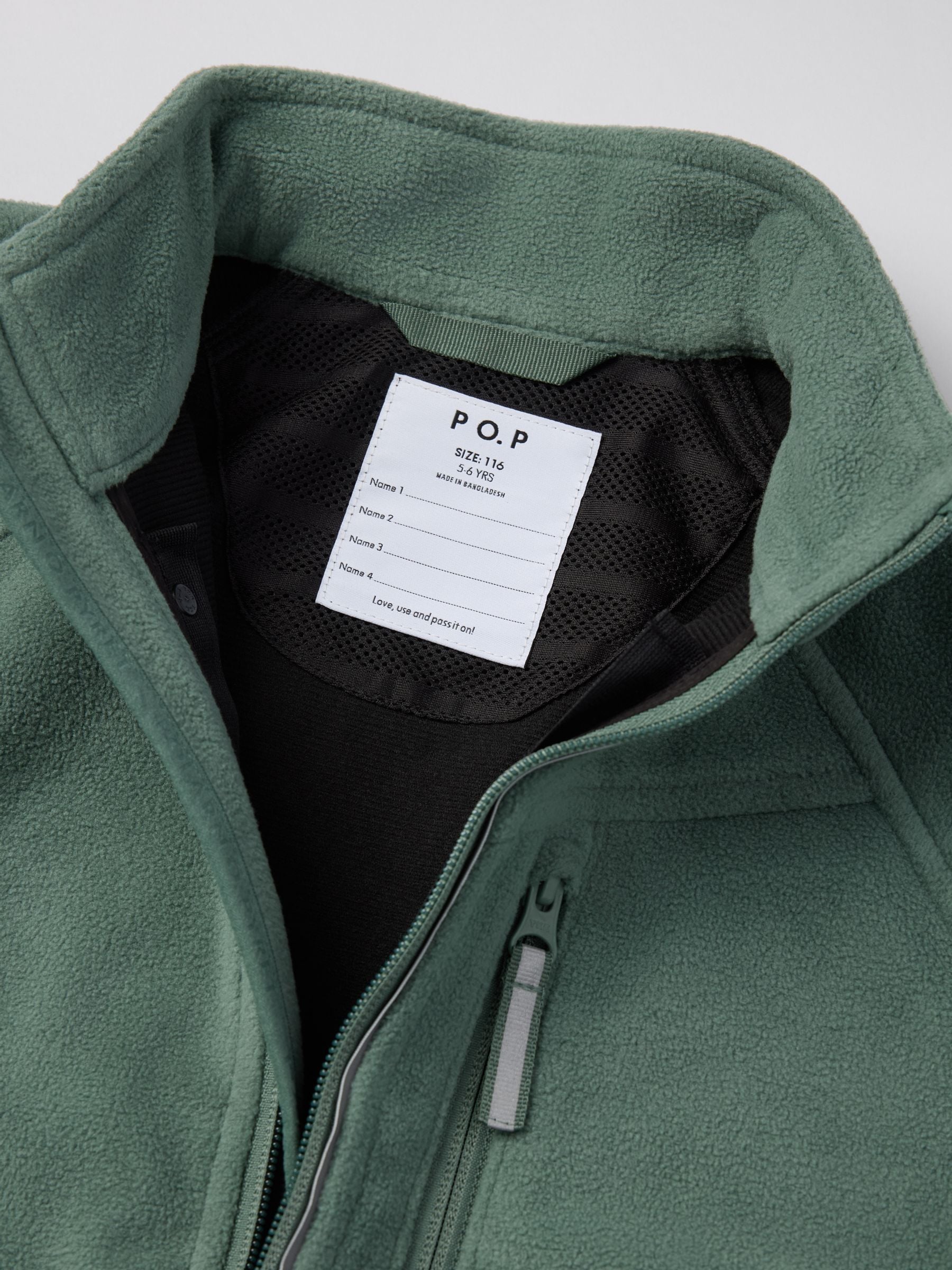 Dsiney Kidz - Polarn O. Pyret Green Waterproof Fleece Jacket image 4