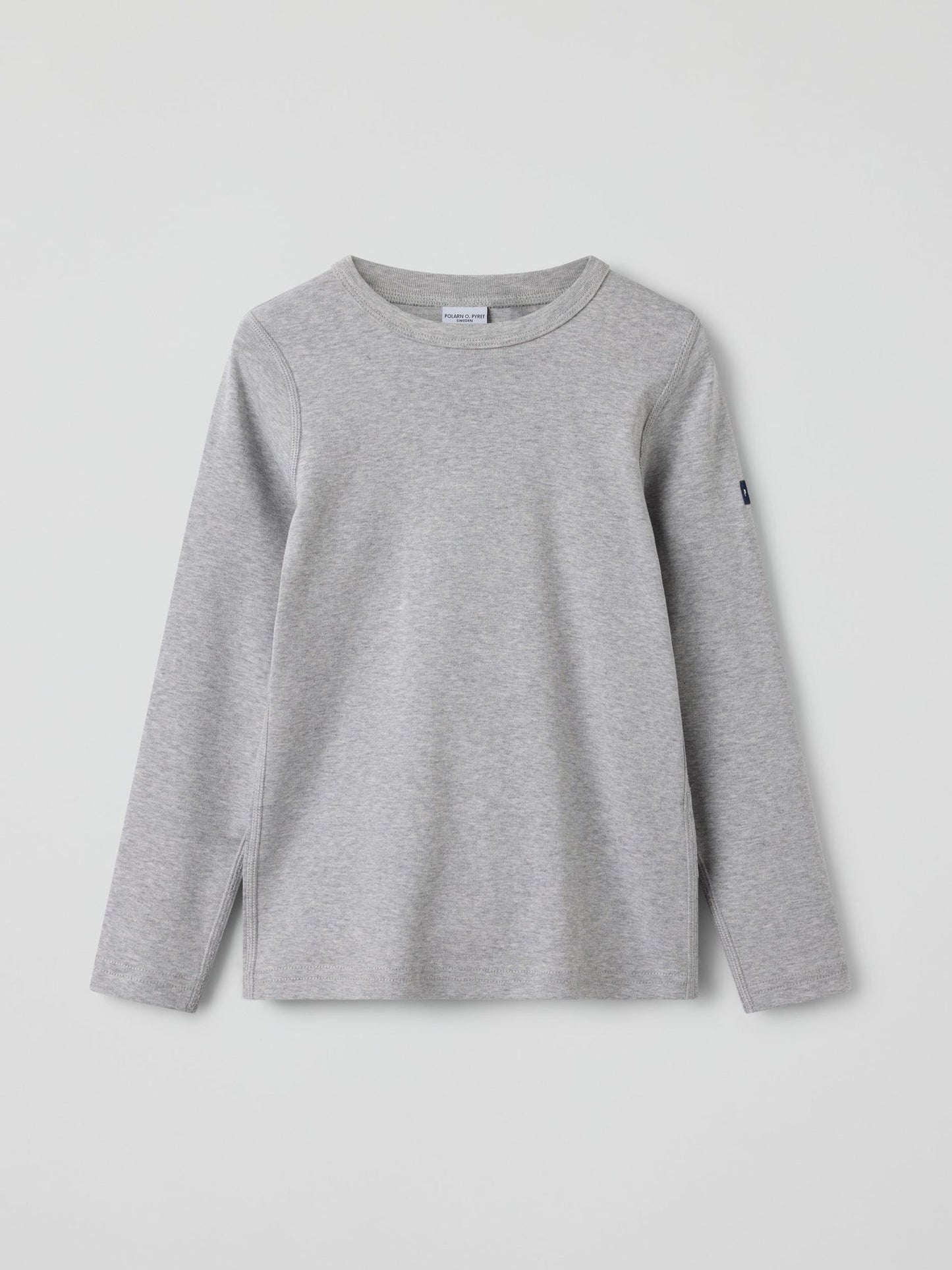 Polarn O. Pyret Grey Cotton Long Sleeve Top image 2