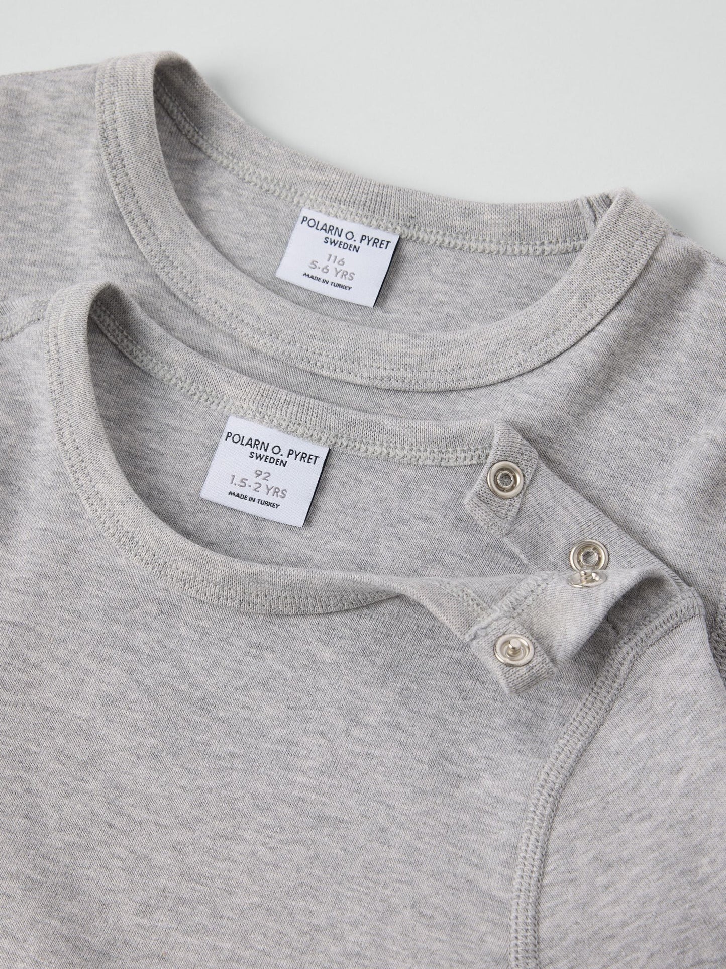 Polarn O. Pyret Grey Cotton Long Sleeve Top image 3