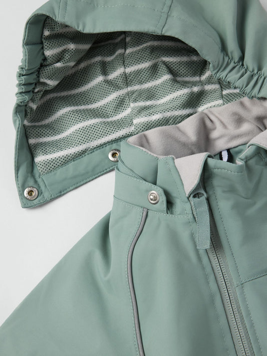 Dsiney Kidz - Polarn O. Pyret Green Fleece Lined Shell Overall Snowsuit image 2