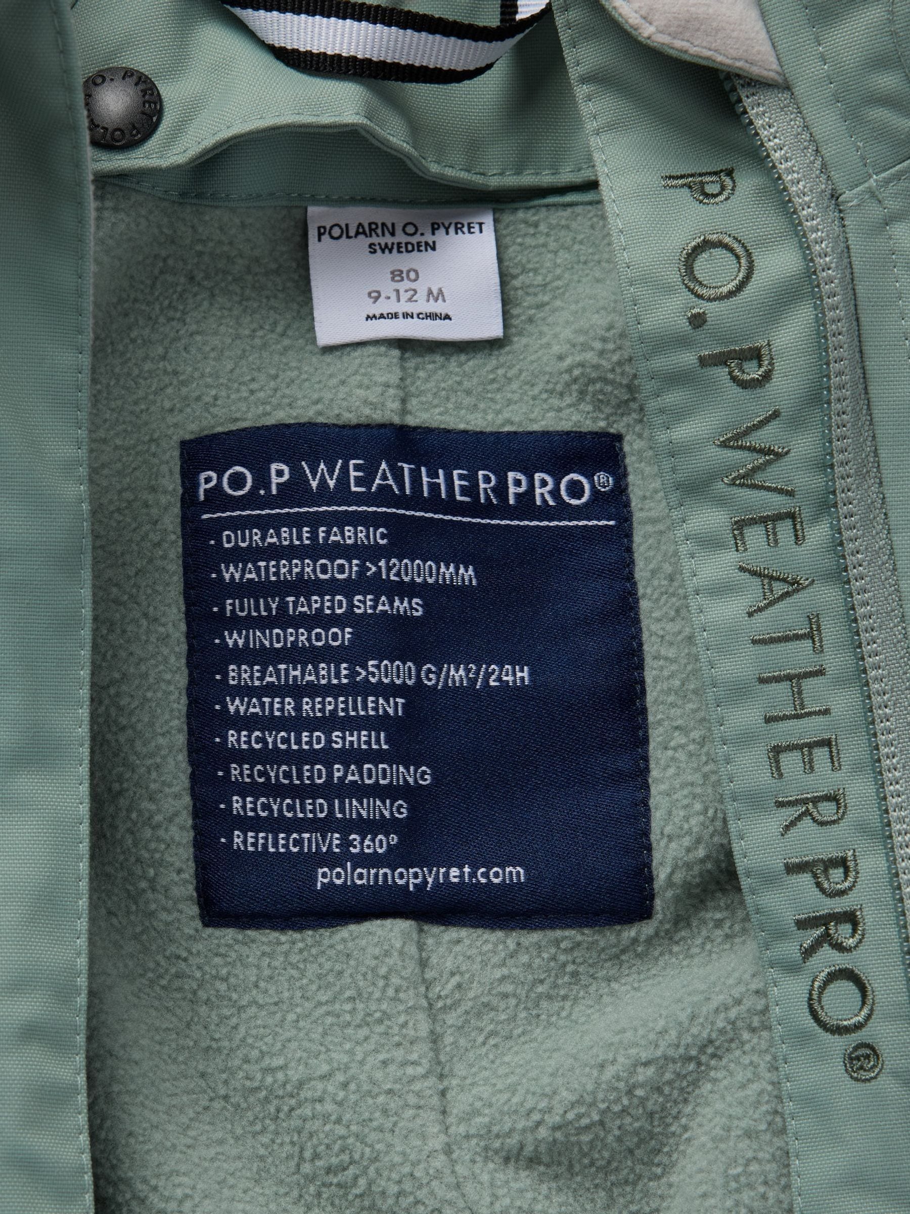 Dsiney Kidz - Polarn O. Pyret Green Fleece Lined Shell Overall Snowsuit image 3