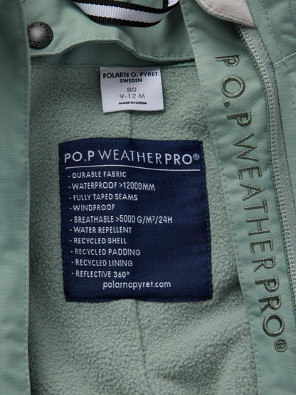 Dsiney Kidz - Polarn O. Pyret Green Fleece Lined Shell Overall Snowsuit image 3