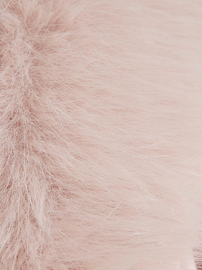 River Island Pink Girls Faux Leather Fur Wrap Coat
