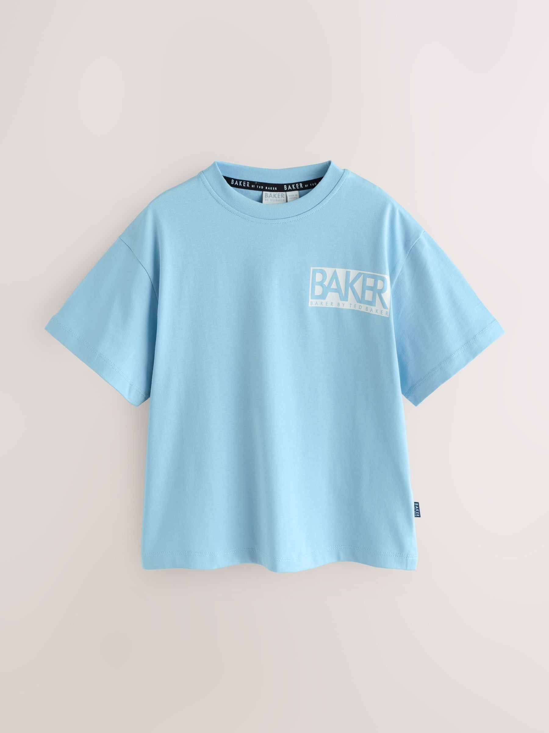 Dsiney Kidz - Baker by Ted Baker White/Blue/Grey Baker by Ted Baker 3 Pack T-Shirts image 4