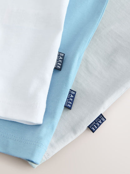 Dsiney Kidz - Baker by Ted Baker White/Blue/Grey Baker by Ted Baker 3 Pack T-Shirts image 8