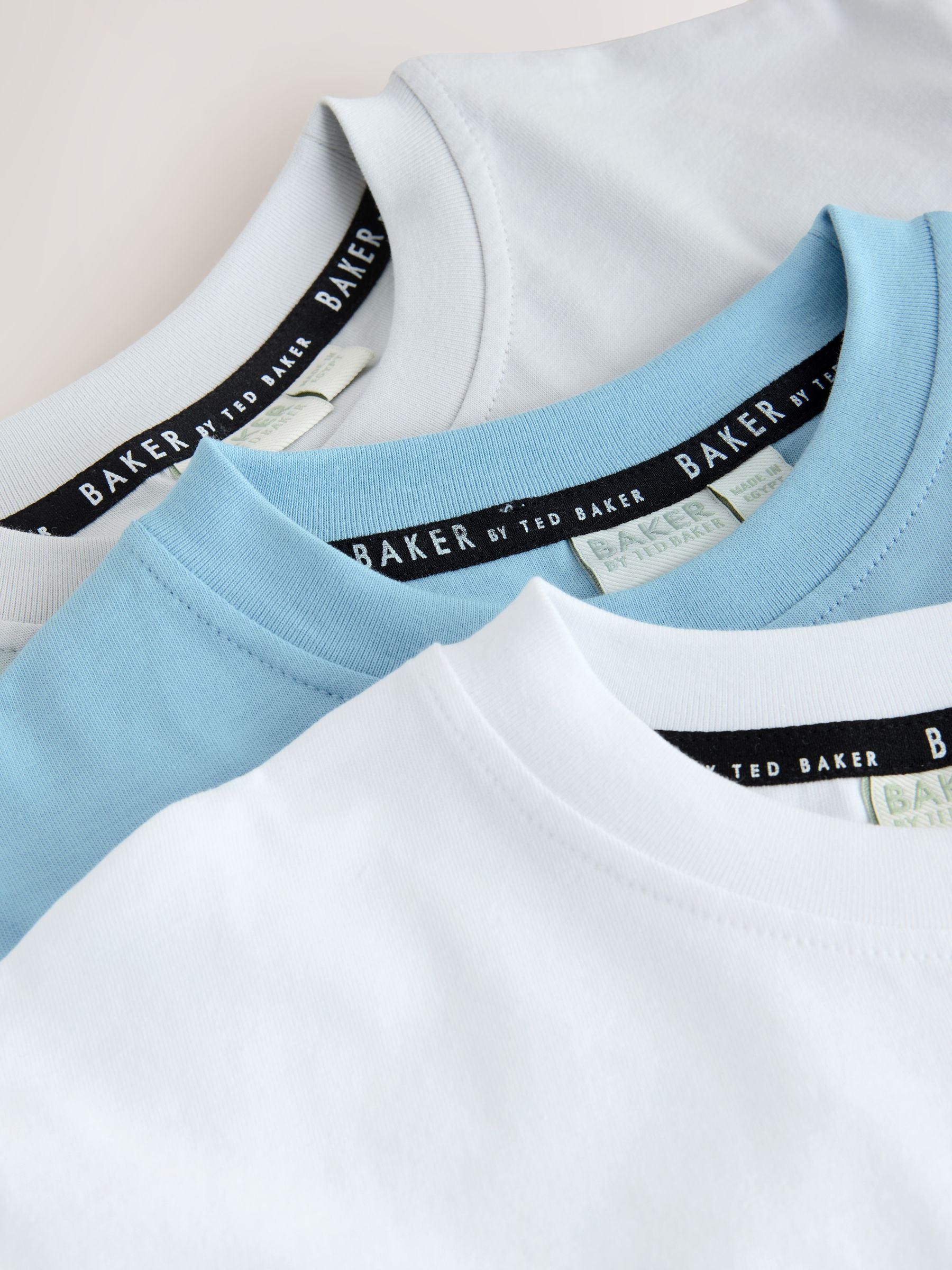 Dsiney Kidz - Baker by Ted Baker White/Blue/Grey Baker by Ted Baker 3 Pack T-Shirts image 9