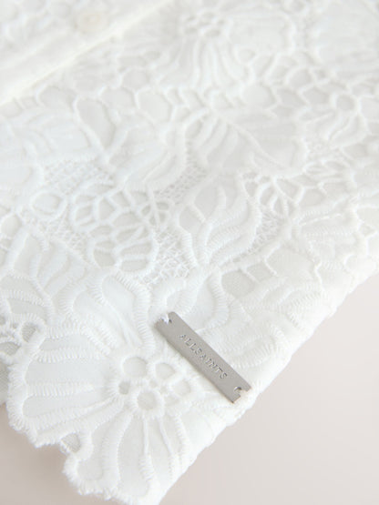 Dsiney Kidz - smALLSAINTS White Lace Top and Shorts Set image 10
