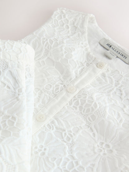 Dsiney Kidz - smALLSAINTS White Lace Top and Shorts Set image 9