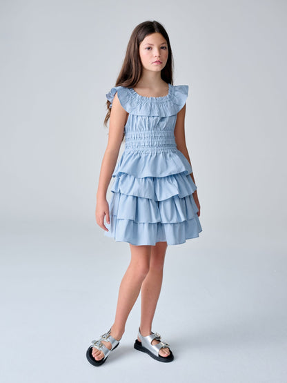 Dsiney Kidz - smALLSAINTS Blue Halia Frill Top and Skirt Set image 1