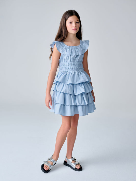 Dsiney Kidz - smALLSAINTS Blue Halia Frill Top and Skirt Set image 1