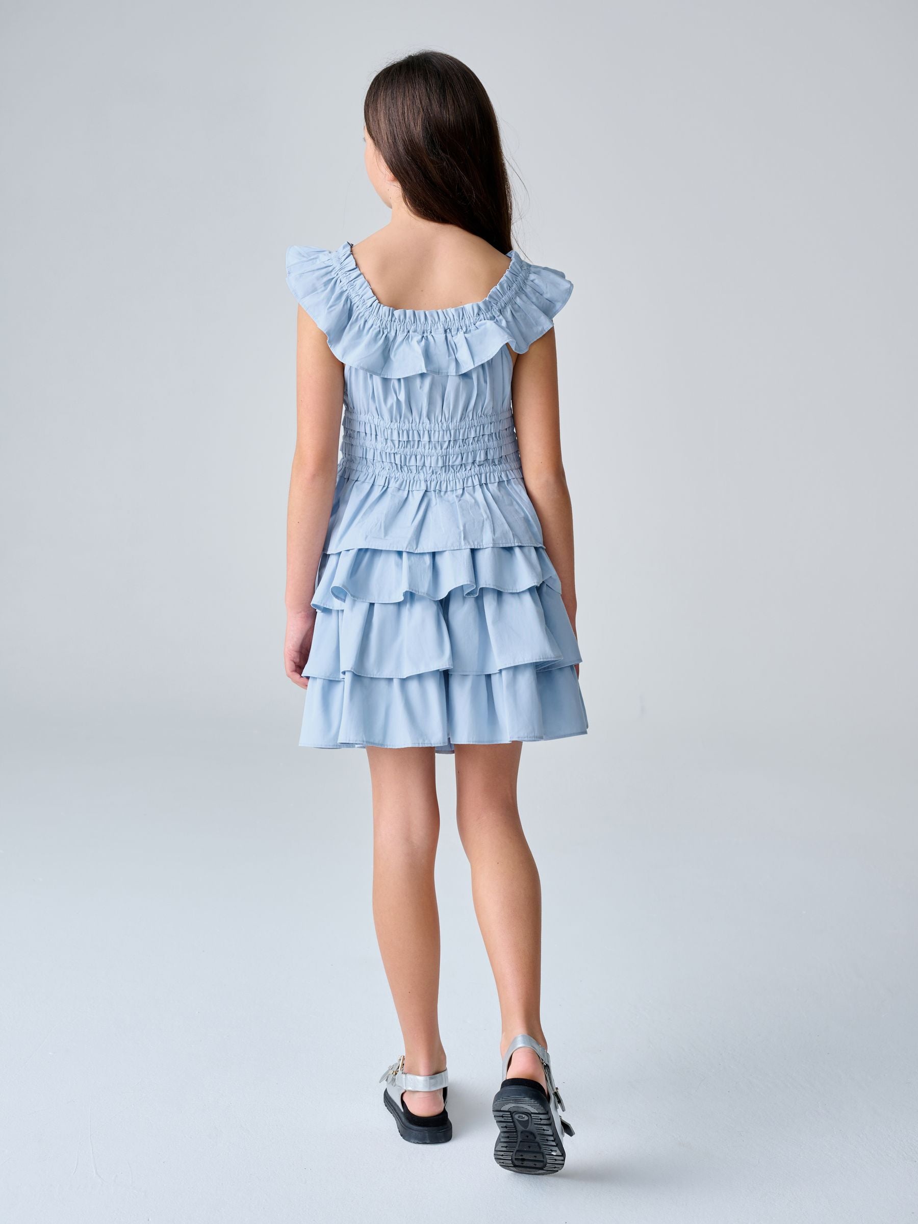 Dsiney Kidz - smALLSAINTS Blue Halia Frill Top and Skirt Set image 3
