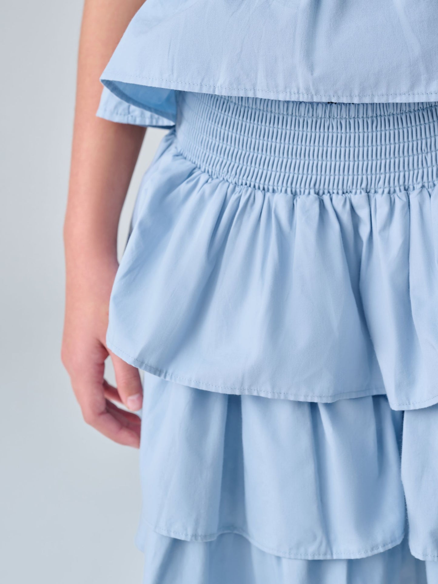 Dsiney Kidz - smALLSAINTS Blue Halia Frill Top and Skirt Set image 8